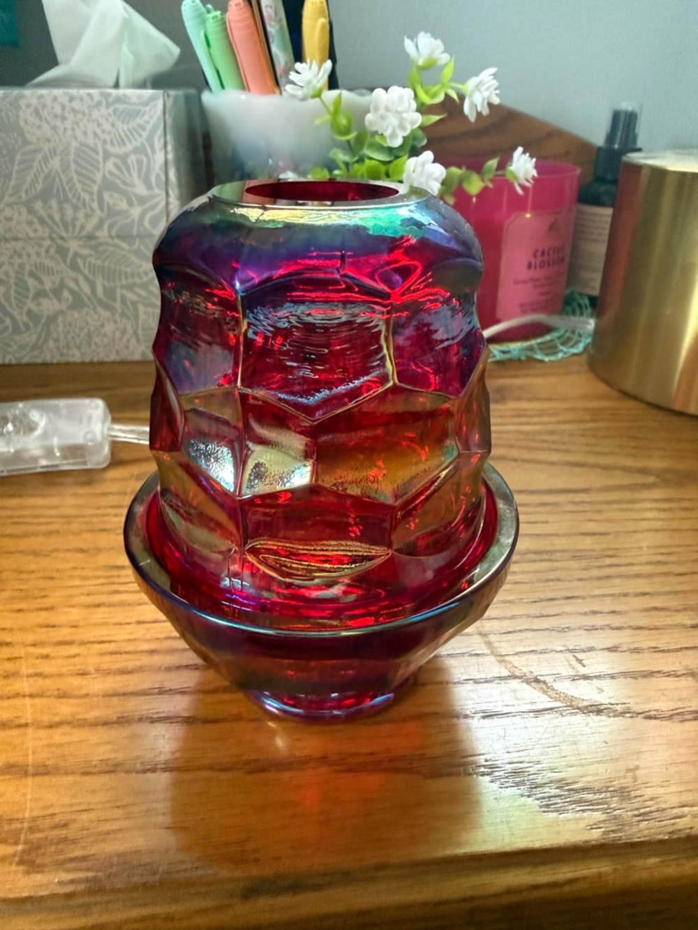 Black Cat Vintage x Mosser collaboration. Red carnival Georgia fairy lamp - Picture 3 of 13